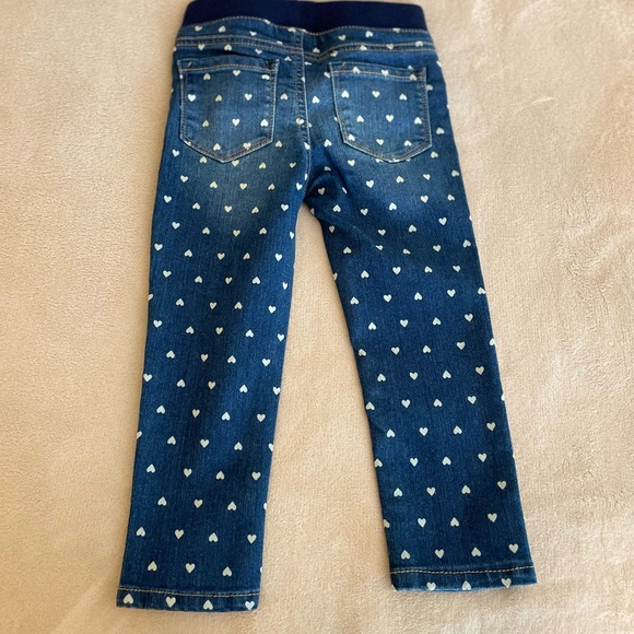 Cat and Jack Hearts Slip-On Denim Toddler Jeggings - Size 3T - Picture 9 of 10